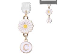 YUXIYAN Initial Charms for Kindle,Usb C Dust Plug Charm Personalised Letter Accessories for E-Reader Type C Dust Plug,Bookish Gift Compatible Fits Kindle Paperwhite Scribe iPad Phone, Standard, Alloy