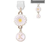 YUXIYAN Initial Charms for Kindle,Usb C Dust Plug Charm Personalised Letter Accessories for E-Reader Type C Dust Plug,Bookish Gift Compatible Fits Kindle Paperwhite Scribe iPad Phone, S, Alloy Steel