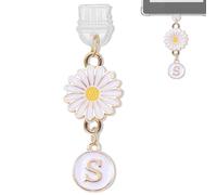 YUXIYAN Initial Charms for Kindle,Usb C Dust Plug Charm Personalised Letter Accessories for E-Reader Type C Dust Plug,Bookish Gift Compatible Fits Kindle Paperwhite Scribe iPad Phone, S, Alloy Steel