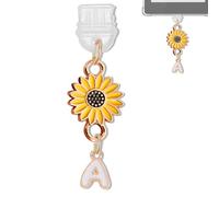 YUXIYAN Initial Charms for Kindle,Usb C Dust Plug Charm Personalised Letter Accessories for E-Reader Type C Dust Plug,Bookish Gift Compatible Fits Kindle Paperwhite Scribe iPad Phone, S to M, Alloy