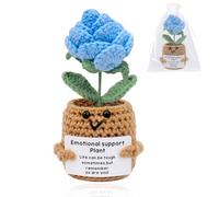 YUXIYAN Positive Roses Crochet Flowers Gifts,Emotional Support for Women Mom Friends Coworkers Teacher Christmas,Birthday,Wedding,Thank You,Encouragement Gifts for Office Desktop Home Car Decor