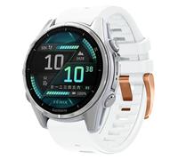 YUXUAN Quick Fit Strap 20mm Compatible with Garmin Fenix 8 43mm/Epix Pro 42mm, Fenix 7S/5S/5S Plus, 6S/6S Pro, D2 Delta S, Descent Mk2S - Silicone Replacement Strap for Smartwatch, Mittelgroße