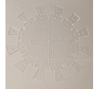 Yuxuanish Clock Face Stencil, Universal Clock Stencil with Gaps for Numerals (60cm)