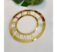 Yuxuanish Set of 2 Gold Mirrored Acrylic Clock Face,Round Mirror Clock Dial Plate for Resin, Crafts, DIY, Round Mirror Clock (Gold Mirror, 30CM)