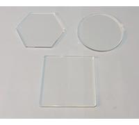 Yuxuanish Set of 3 Acrylic Coaster Templates, Square, Circle and Hexagon Acrylic Transparent Coaster