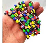 yuxub 300Pcs Multicolor Superhero Polymer Clay Beads Cute Bead Charm Kit for Jewelry Making, Bracelet, Earring, Phone Charms