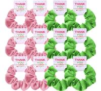 Yuxung 12 Sets Witch Party Favors Gift Pink and Green Hair Scrunchies Hair Tie Crown & Witch Hat Movie Fan Gifts Hair Accessories for Teen Themed Birthday Party Inspirational Thank You Gifts