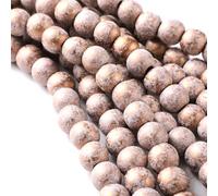 Yuxung 2 Pcs 18 ft Boho Wood Bead Garland Vintage Natural Wooden Beads Decorative Rustic Holiday Tree Garland Country Farmhouse Christmas Decor for Indoor Home Use (Gold)
