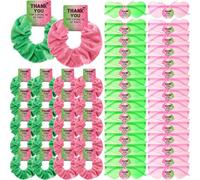 Yuxung 60 Pcs Witch Party Favors Supplies 30 Pink and Green Hair Scrunchies 30 Heart Shaped Glasses with Thank You Cards Movie Fan Gifts Witch Birthday Party Decorations Inspirational Gifts