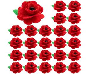 Yuxung Veterans Day Pins Bulk 2'' Felt Red Poppy Brooch Soldier Remembrance Flower Brooches for Lest We Forget Veteran Gifts, about 2.17 inches/ 5.5 cm, felt, no gemstone