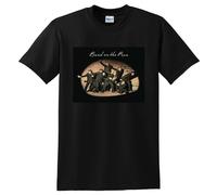 YUXUuruRTE Wings T Shirt Band on The Run Vinyl cd Cover Small Medium Large or XL Black