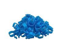 YUXVBTZXD 100Pcs 20mm Poultry Leg Bands - Durable Chicken Identification Rings for Ducks, Hens, and Chickens(Blue)