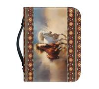 Yuyamidu Western Aztec Bible Cover for Men Bible Carrying Case for Men Navajo Leather Case Bible Sleeve Bag for Church