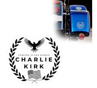 YUYQAQ 10x Charlie Kirk Forever in Our Hearts True American Hero Car Bumper Stickers Decals, RIP Charlie Kirk Silenced But Not Forgotten Freedom Worth Fighting Fly High Truck Laptop 5in