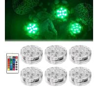 YUYQAQ 6Pcs Mini Submersible LED Lights with Remote Control,Underwater Tea Lights Candles RGB Multi Color Changing Waterproof Light for Pool Pond Aquarium Bath Party Vase Decoration