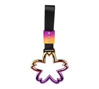 YUYQAQ Car Warning Hanging Ring, Hearts Drift Handle Rings Bumper Warning Car Accessory Car Warning Tow Strap Train Bus Handle Hand Strap