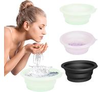 YUYQAQ Facial Ice Bath, Ice Water Face Cold Plunge, Foldable Ice Bath Face Bowl with Reusable Cubes, Portable Ice Bath Face Bowl, Face Ice Bath Water Chiller