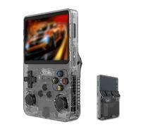 YUYQAQ Keyboy Game Console R36S Retro Handheld Game Console with 64/128G Built-in 21000+ Classic Games, Open Source Linux System 3.5 Inch IPS Screen Portable Pocket Video Player (Black 64G)