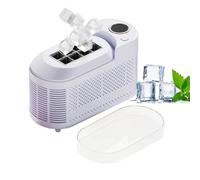 YUYQAQ Portable Countertop Ice Maker Machine, 8 Cubes in 10 Mins, Compact Mini Ice Maker for Home Camping Office Bar Party Car with Standard AC Adapter, Easy Cleaning