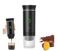 YUYQAQ Portable Electric Espresso Machine, Travel Coffee Maker for Camping, Car Coffee Maker Self-Heating with USB-C, Small Battery Operated Coffee Maker with Ground Coffee
