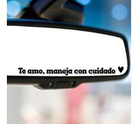 YUYQAQ Te amo maneja con cuidado Inspirational Message Decal, Spanish Te amo maneja con cuidado Rear View Mirror Sticker, I Love You Drive Safe Waterproof Motivational Car Window Decal
