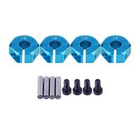 YUYTE 12mm Wheel Hex Hub Adapter RC Wheel Hub Adapter Universal Wheel Hex for 1/10 Scale RC Cars with Aluminum Alloy Anti-Shake Design Easy to Install (7.0MM Blue)