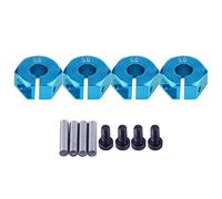 YUYTE 12mm Wheel Hex Hub Adapter RC Wheel Hub Adapter Universal Wheel Hex for 1/10 Scale RC Cars with Aluminum Alloy Anti-Shake Design Easy to Install (5.0MM blue)