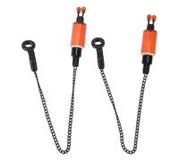 YUYTE 2PCS ABS Stainless Steel Fishing Alarm Hanger with Vibrant Bite (Red)