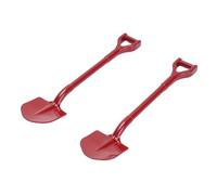 YUYTE 2PCS Alloy RC Simulation Metal Shovels for 1 10 Crawler Easy (Red)