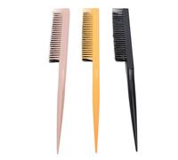 YUYTE 3 Pcs Rat Tail Teasing Hair Brush Nylon Bristles Volumizing Brush for Hair Styling with Ergonomic Handle ABS Nylon Hair Brush