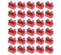 YUYTE 30PCS Bowknot Boxes - Elegant Boxes for Weddings, Birthdays, Christmas, and Special (red)