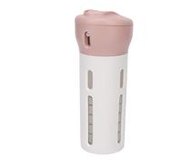 YUYTE 4 in 1 Travel Dispenser,Liquid Dispenser for Shampoo and Conditioner, Refillable Travel Size Bottles Set for Perfume Shampoo and Conditioner (Pink)