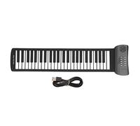 YUYTE 49 Keys Roll Up Piano 49-Key Portable Keyboard Piano Hand Roll Up 49 Keys Silicone Keyboard 16 Tones 4D Surround Sound with USB/Battery Power for Kids Beginners Travel Home (PM49)