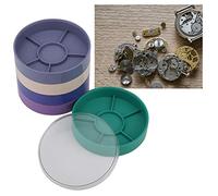 YUYTE 5 Layer Watch Parts Storage Box, Watch Tools for Screw Component Movement Hardware Parts, Watch Accessories Storage Box, Watch Movement Dust Cover, Watchmaker Repair Tool (Round)