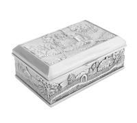 YUYTE Antique Jewelry Box, Vintage Castle Jewelry Box Trinket Organizer, Small Trinket Storage Box for Earring Ring Necklace (6105P)