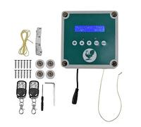 YUYTE Automatic Chicken Coop Door Opener, Light Sensor Timer, Remote Control, Green, 12.5x12.5x9cm / 4.9x4.9x3.5in, Protects Poultry, 50m Control Distance, HD LED Display