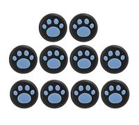 YUYTE Cat Thumb Grips, Silicone Joystick Cover with Non Slip Texture, Wear Resistant Rocker Cap for and Lite (Blue claws on black)