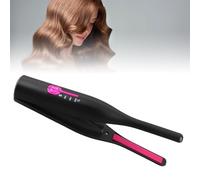YUYTE Cordless Hair Straightener, 2 in 1 Travel Flat Iron Curler with Fast Heating Plates, Dual Voltage Mini Hair for Travel Home (Black)