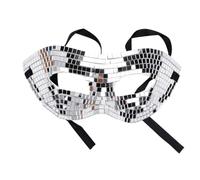 YUYTE Disco Ball Eye Cover with Adjustable Strap, Dazzling Mirror Effect
