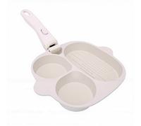 YUYTE Egg Pan Egg Frying Pan 3 Section Nonstick Breakfast Skillet with Removable Handle for Eggs Burgers Sausages and Bacon (3 Cup)
