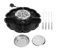 YUYTE Electric Chocolate Fondue Set & Indoor S’Mores Maker with Detachable Trays, Tabletop Smores Roaster for Game Night, Movie Night & Date Night (GB Plug)