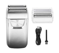 YUYTE Electric Foil Shaver for Men, Mini Rechargeable Razors with 3 Floating Blades, Wet & Dry Cordless Shaver with LED Display, USB C Fast Charging Travel Grooming Razors (Silver)