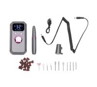 YUYTE Electric Nail Drill File Kit Rechargeable Cordless 32 Speed Adjustable with 1600mAh Battery and 15 Minute Auto Shutoff for Manicure Pedicure Home Salon Nail Art