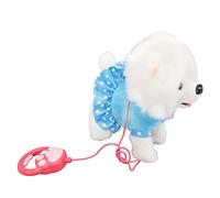 YUYTE Electronic Plush Dog Interactive Singing Walking Toy with Remote Control for Kids and Toddlers Birthday Gifts (Blue)