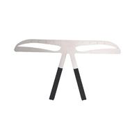 YUYTE Eyebrow Ruler, Stainless Steel 3 Point Positioning Design for Precise Measurement, with Nose Placement, for Eyebrow Shaping Microblading Makeup Tool (Standard Eyebrow Wooden Box Packaging)