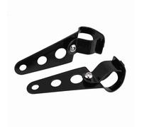 YUYTE Fairing Headlamp Bracket Pair Stainless Steel Motorcycle Headlight Bracket Fork Mount Stand Support for Motorcycles (Black)