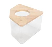 YUYTE Hamster Sand Bath Box, Transparent PS Material with Right Angle Fan Design, and Proof, Easy to Clean for Small Animals