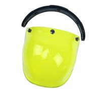 YUYTE Helmet Bubble Visor 3-Snap Bubble Wind for Biltwell & Bonanza Motorcycle Helmet -, Fog & Scratch (lemon yellow)