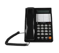 YUYTE Id Landline Phone Home Hotel Wired Corded Desktop Wall Phone - DTMF/FSK Dual Mode, Real-Time Date Display, 16 Ringtones, Brightness, Easy to Install,