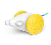 YUYTE Intelligent Electric Interactive Cat Toy - and Colorful Teaser with Auto Wake-Up, for Indoor Cats and Kittens (Yellow)